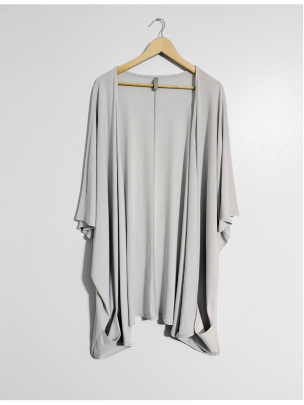Last Tango Slinky Non Wrinkle Open Drape Cardigan